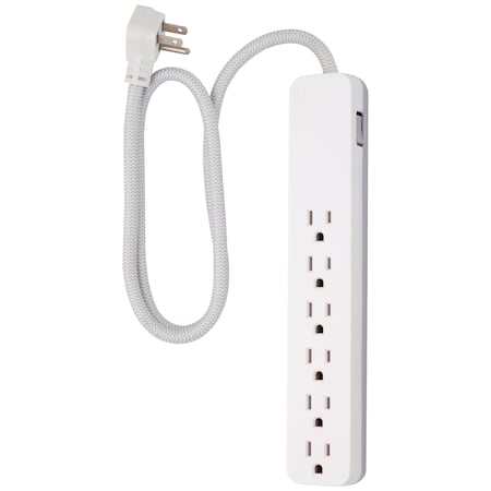 Ge Outlet Strip, Surge, 3 ft., White 41352